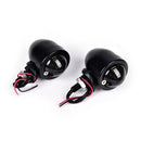 1 Pair Black Metal Motorcycle Cafe Racer Turn Signal Indicator Light Lamp WL Gw