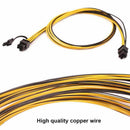 8PCS-6 PIN PCIe Express to PCIe 8 (6+2) PIN(25 Inch) New18AWG 6pin to 8pin  I8E1