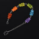 Women Stainless Steel Bangle Handmade Cartoon Candy Bear Bracelet Jewelry G T3C
