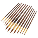 Professional Paint Brush Set 12 Pack Round Paint Brushes Artist Brushes Nylon