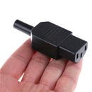 Black 3pin Socket 10A /250V IEC 320 Female Plug Rewirable Power Connector  LJ