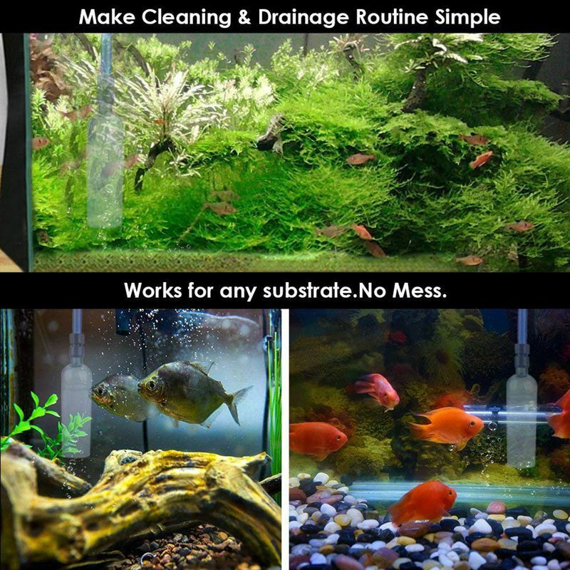 Fish Tank Cleaner Fish Tank Siphon Vacuum Pump Gravel Cleaner Fish Tank Wat E1K6