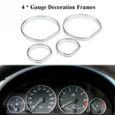4Pcs Car Front Dashboard Speedometer Gauge Decoration Frame Dial Rings Trim G6Y8