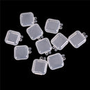 10Pcs Mini Clear Plastic Small Box Jewelry Earplugs Container Storage Tool M&O