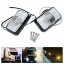 2Pcs 2.3Inch Amber/Red Led Piranha Side Marker Fender Light 2 Diodes Cleara