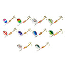 Pack Of 10 Metal Colorful Sequins Baits Artificial Lures With Treble Hooks