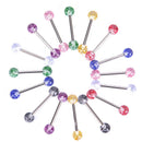 8PCS/Set Colorful Glitters Tongue Rings Barbell Ball Body Piercing Jewe IO FT