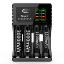 Intelligent LCD Charger 4 Slot For 18650 21700 26650 Lithium AA AAA Nimh Battery