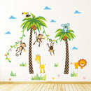 Festival Wall Nursery Stickers Gift Decorations Cartoon Coconut Tree Baby Room