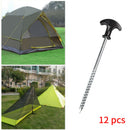 12pcs Tent Pegs Stable Outdoor Camping With Thread Beach Easy Install Ground Pin