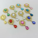 20pcs Water Drop Shape Crystal Flatback Buttons Jewelry Making Accessories