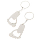 Sole Shaped Metal Ring Key Chain Bottle Opener Kitchen Tools Foot beer ope OZ