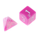 7X Polyhedral Dice for  D20 D12 D10 D8 D6 D4 Rose White