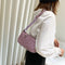Casual Alligator PU Women Handbag Tote Chain Underarm Shoulder Bag (Purple)
