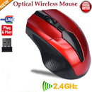 2.4GHz Wireless 2000DPI Cordless Optical Mouse Mice USB Receiver for PC Laptop^