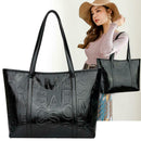 Simple PU Leather Women Shoulder Bag Large Capacity Elegant Travel Handbag