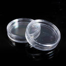 10 pcs Small round transparent plastic coin capsules box 27mm B6K2 O8F1 U1F1