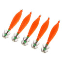 5pcs Glow in Dark Squid Jigs Saltwater Squid Lure Hooks Night Fishing Octopus