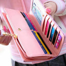 Women's Wallet Leather Wallet Long Purse Wallet Wallet Zipper Tote - purple