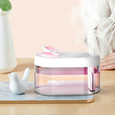 USB Humidifier Dual Spray Aroma Diffuser LED Light for Home Office (White) A