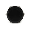1PC 19mm waterproof black momentary metal push button switch flat top â„–[