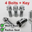 BLACK ALLOY WHEEL LOCKING BOLTS FOR GOLF(M14x1.5) RADIUS SECURITY NUTSS Hn