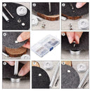 Metal Tool 180 Sets Double Cap Leather Leather Studs Cr Z9P3 Rivets W8D1 Tu B3I9