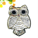 Owl Reversible Change color Sequins Sew On Patches For Clothes DIY CraftsME