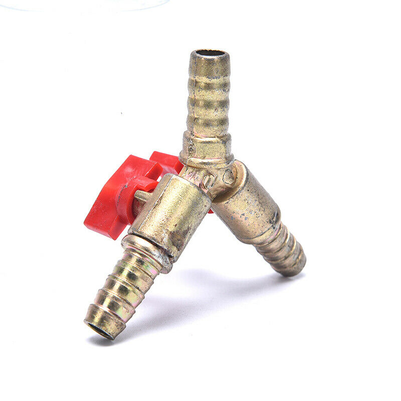 Clamp Fitting Fuel Water Oil Gas 3/8" 10mm Brass Y 3-Way Shut Off Ball Valve Ew
