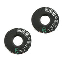 2 Pieces Top Cover Function Dial Mode Plate Interface Nameplate Cap Label for