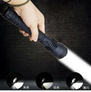 Metal Telescopic LED Flashlight Zoom Torch Light For Camping USB Power Display
