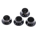 Black 4pcs Acrylic Speed Control Cap Knobs for Gibson Electric Guitar Parts