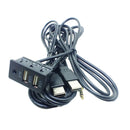 1.5M Car Vehicle Universal AUX 2 USB Audio Dashboard Mounted Extension Cable
