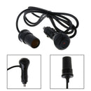 24V 12V Car Cigarette Lighter Adapte Cable Plug Socket With ON-OFF Switch Button