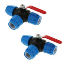2 PACK 3-Way Diverter Valve Steel Core for Home Gardening & Agricultural