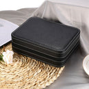 Black Zippered Watches Box Travel Case - Watch Organizer Collection - PU Le O1U3