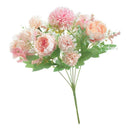 2 Pieces 7 Head Artificial Peony Hand Flower Bouquet for Home Garden Wedding