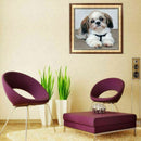 5D Diy Diamond Cute Dog Painting Embroidery Cross Stitch Home Decor Handicr