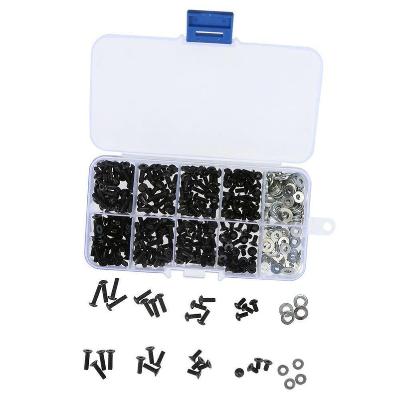 Stainless Steel Metal Screw Set (180pcs) & Mini Box for HSP 1:10 RC Car Use