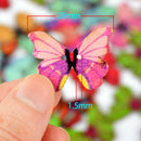 50Pcs Butterfly 2 Holes Wooden Buttons Scrapbooking DIY Craft Wedding Decoratio-