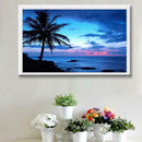 Sunset Sea 5D DIY Round Rhinestones Diamond Painting EmbroideryCross Stitch
