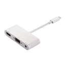 2 In1 Hub USB C Type C to HDMI VGA Adapter for HDTV Projector White
