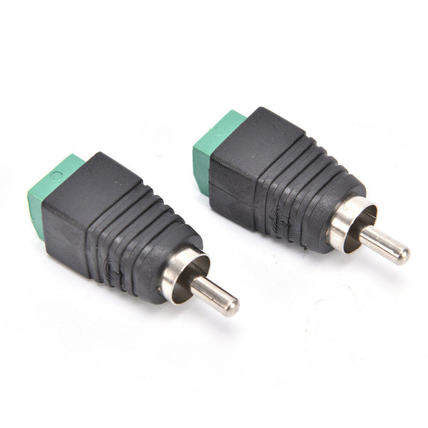 20Pcs Phono Speaker Wire cable to Audio male RCA Connector Adapter Jack P â„–[
