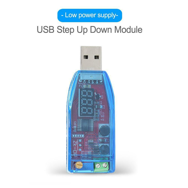 DC-DC Adjustable Boost Buck Module 3W USB Step Up Down Module with Case A