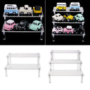 2pc Acrylic Riser Display Shelf Removable Rack Display Stand for Figures
