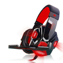 Laptop Gaming Headsets Over Ear Headphones with Light Mic Stereo Earphones Black
