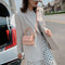 Women Leather Mini Shoulder Handbags Flap Messenger Crossbody Bags (Pink) A