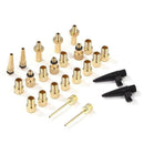 24pcs/set Aluminum Alloy Bicycle Valve Conversion Nozzles Valve Adapter Kit