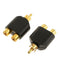 5pcs RCA 1 Male to Dual Female Audio Video Y Splitter Adapter Plug Converter