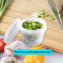 Round Ginger Garlic Food Container Box Drain Screw Cover Kitchen Organizer